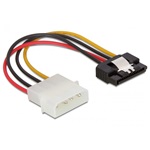Delock Molex Power 4pin -> SATA Power 15pin M/F tápkábel 0.15m