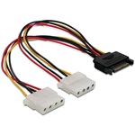 DELOCK SATA Power -> 2 Molex Power 4pin M/F adapter 0.2m