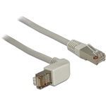 Delock RJ45 CAT6 SSTP M/M adatkábel 1m egyenes/90° szürke