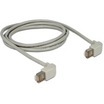 Delock RJ45 CAT5e UTP -> RJ45 CAT5e UTP M/M adatkábel 1m szürke 90°/90°