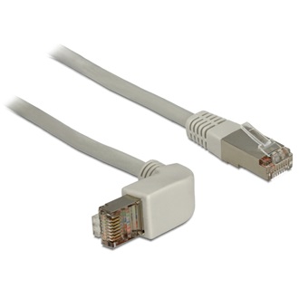 Delock RJ45 CAT5e UTP -> RJ45 CAT5e UTP M/M adatkábel 1m szürke egyenes/90°