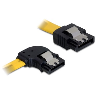Delock SATA F/F adatkábel 0.5m bal/egyenes sárga