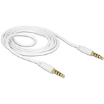 Delock Jack stereo 3,5mm (4pin) M/M audio kábel 1m fehér