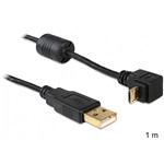 Delock USB-A 2.0 -> USB-B 2.0 micro M/M adatkábel 1m fekete 90°