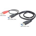 Delock USB-A 3.0 -> USB-A 3.0 USB-A 2.0 M/M adatkábel 0.6m fekete
