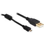 Delock USB-A 2.0 -> USB-B 2.0 micro M/M adatkábel 1m fekete