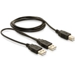 Delock USB-A 2.0 -> USB-B 2.0 adatkábel 1m fekete