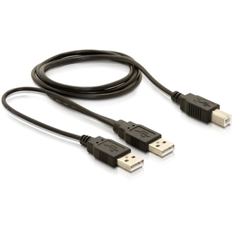 Delock USB-A 2.0 -> USB-B 2.0 adatkábel 1m fekete