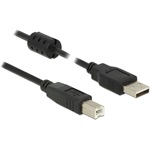 Delock USB-A 2.0 -> USB-B 2.0 M/M adatkábel 1m fekete