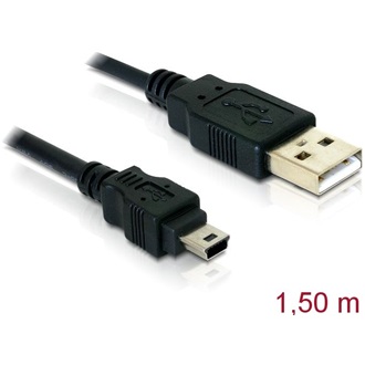 Delock USB-A 2.0 -> USB-B 2.0 micro M/M adatkábel 1.5m fekete