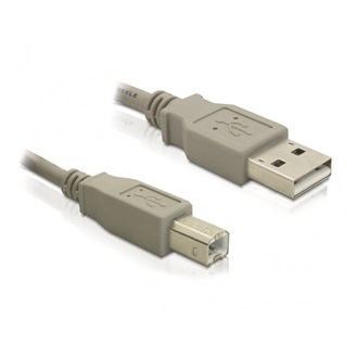 Delock USB-A 2.0 -> USB-B 2.0 M/M adatkábel 3m szürke