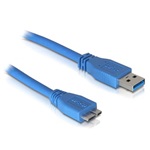 Delock USB-A 3.0 -> USB-B 3.0 micro M/M adatkábel 1m kék