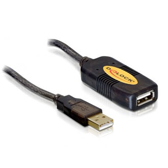 Delock USB-A 2.0 -> USB-A 2.0 M/F aktív adatkábel hosszabbító 5m barna