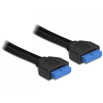Delock USB-A 3.0 pinheader - USB-A 3.0 pinheader M/M adatkábel 0.45m fekete