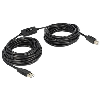 Delock USB-A 2.0 -> USB-B 2.0 M/M adatkábel 11m fekete