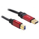 Delock USB-A 3.0 -> USB-B 3.0 M/M adatkábel 2m fekete Premium