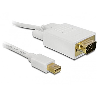 Delock Displayport mini -> VGA M/M video jelkábel 1m fehér