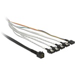 Delock SAS mini SFF-8643 -> 4db SATA M/F adatkábel 0.5m