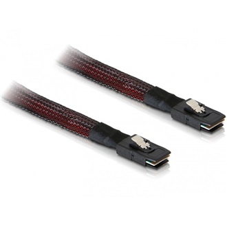 Delock SAS mini SFF-8087 M/M adatkábel 0.5m fekete