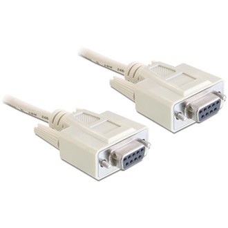 Delock Serial RS-232 F/F adatkábel 3m Null modem fehér