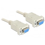 Delock Serial RS-232 F/F adatkábel 1.8m Null modem fehér