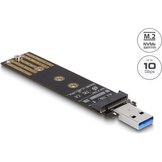 Delock Combo Converter M.2 NVMe PCIe vagy SATA SSD USB 3.2 Gen 2-vel