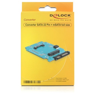 Delock SATA 22pin -> mSATA M/F konverter