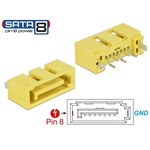 Delock Csatlakozó SATA 6 Gb/s apa 8 tűs táp