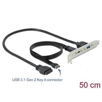 Delock Csatlakozó aljzat 1 x USB Type-C? és 1 x USB A-típusú porttal