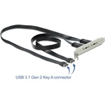 Delock Csatlakozó aljzat 2 x USB Type-C? porttal
