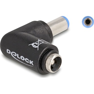 Delock DC adapter 5,5 x 2,1 mm apa   5,5 x 2,1 anya 90 -ban hajlított