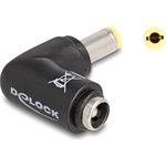 Delock DC adapter 5,5 x 2,5 mm apa   5,5 x 2,5 anya 90 -ban hajlított