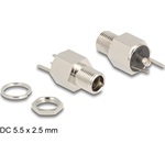 Delock DC csatlakozó anya 5,5 x 2,5 mm-es forrasztott foglalatfej verzióval - Hexagon 20 V / 9 A