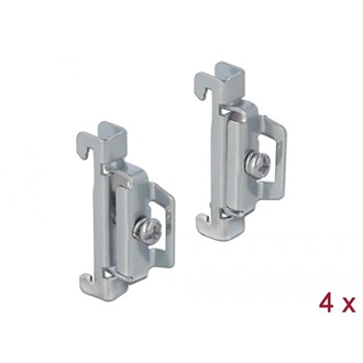 Delock DIN sín vég szorító rozsdamentes acél felcsavarozható 4 darab