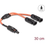Delock DL4 -> 2db DL4 szolár kábel 0.3m piros