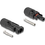 Delock DL4 napelemes csatlakozó kábelekhez krimpeléshez, apa és anya, fekete 2 db.-s