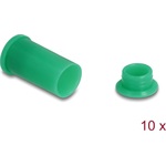 Delock DL4 portakaró apa és anya csatlakozókhoz, szilikon, 2-részes, zöld 10 db.-os szett