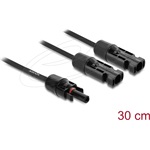 Delock DL4 szolár kábel elosztó 2 x apa - 1 x anya 30 cm fekete