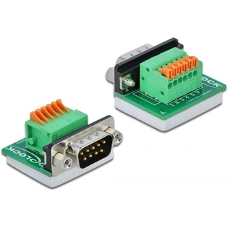 Delock D-Sub 9pin -> Terminal block 6pin M/F adapter