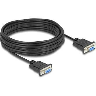 Delock D-Sub9-es, RS-232 soros kábel, anya-anya, 10 m