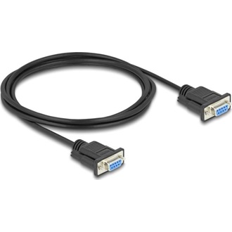 Delock D-Sub9-es, RS-232 soros kábel, anya-anya, 2 m