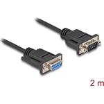 Delock D-Sub9-es, RS-232 soros kábel, anya-apa, 2 m