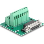 Delock D-Sub 15 tűs anya - Terminal Block DIN sínhez