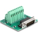 Delock D-Sub 15 tűs apa - Terminal Block DIN sínhez