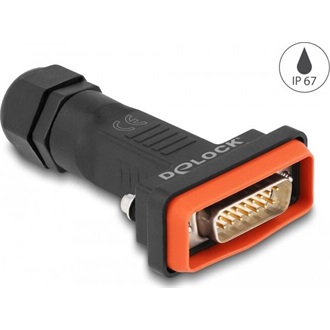 Delock D-Sub 15 tűs apa kerettel IP67 vízhatlan