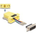 Delock D-Sub 15-tűs dugó   RJ12 anya összekötő adapter sárga