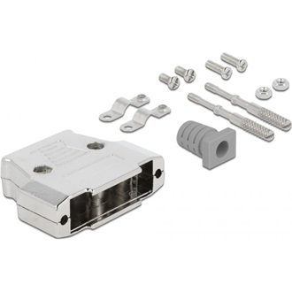 Delock D-Sub 25 csatlakozó fém háza