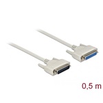Delock D-Sub 25pin -> D-Sub 25pin M/F adatkábel 0.5m bézs