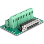 Delock D-Sub 25 tűs anya - Terminal Block DIN sínhez