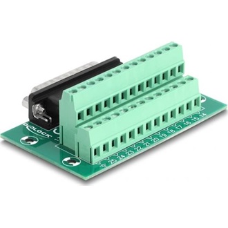 Delock D-Sub 25 tűs apa - Terminal Block DIN sínhez